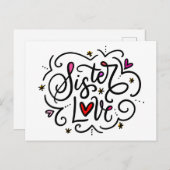 Zuster Love, met de hand geschreven Briefkaart (Voorkant / Achterkant)