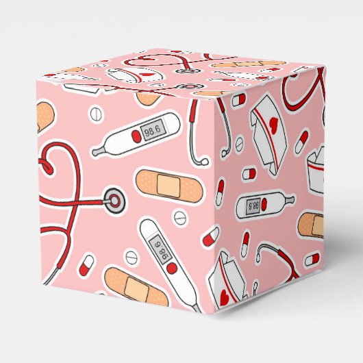 Zuster Love Print Pink Background Bedankdoosjes (Voorkant Zijde)