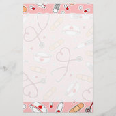 Zuster Love Print Pink Background Briefpapier (Voorkant)