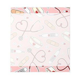 Zuster Love Print Pink Background Notitieblok