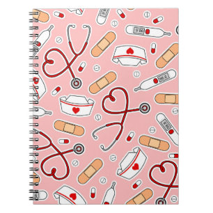 Zuster Love Print Pink Background Notitieboek