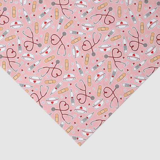 Zuster Love Print Pink Background Tissuepapier (Detail)