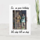 ** ZUSTER ** LUNCH EN WINKELEN OP "UW VERJAARDAG" KAART (Voorkant)