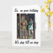 ** ZUSTER ** LUNCH EN WINKELEN OP "UW VERJAARDAG" KAART (Gele Bloem)