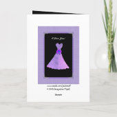 ZUSTER Maid of Honor Dank u - PAARSE jurk Bedankkaart (Achterkant)