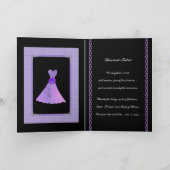 ZUSTER Maid of Honor Dank u - PAARSE jurk Bedankkaart (Binnen)