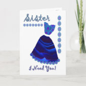 Zuster - Maid of Honor met Royal Blue Dress (Voorkant)