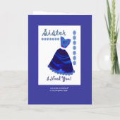 Zuster - Maid of Honor met Royal Blue Dress (Achterkant)