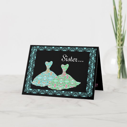 ZUSTER Maid of Honor Nodig Blauwe & Groene jurken (Voorkant)