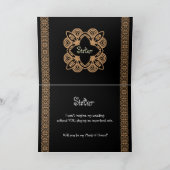 Zuster Maid of Honor Uitnodiging ANTIEK Koper (Binnen)