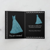 Zuster Maid of Honor Uitnodiging Blauwe jurk (Binnen)
