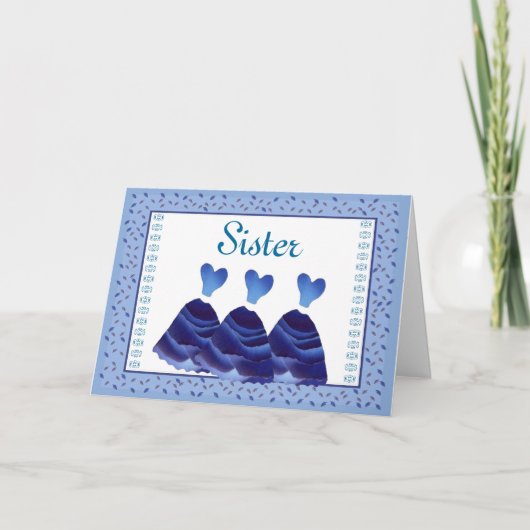 ZUSTER Maid of Honor Uitnodiging - PERIWINKLE Town (Voorkant)