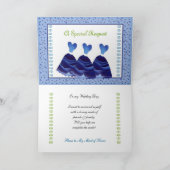 ZUSTER Maid of Honor Uitnodiging - PERIWINKLE Town (Binnen)