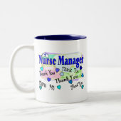 Zuster Manager DANK U Tweekleurige Koffiemok (Links)