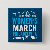 Zuster March Philadelphia januari Vierkante Button 5,1 Cm (Voorkant)