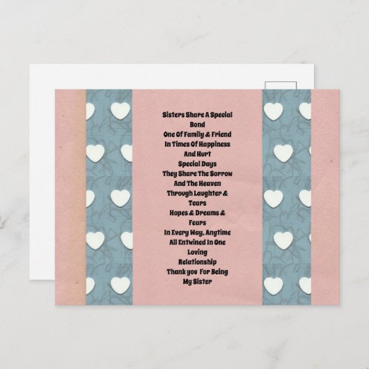 Zuster Marshmallow Hearts Feestdagenkaart (Voorkant / Achterkant)