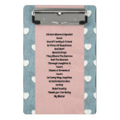 Zuster Marshmallow Hearts Mini Klembord (Voorkant)