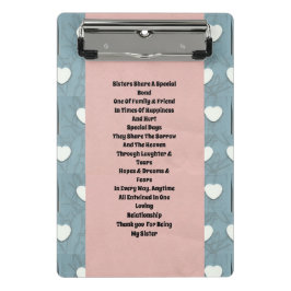 Zuster Marshmallow Hearts Mini Klembord