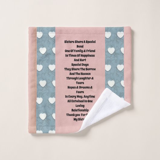 Zuster Marshmallow Hearts Washandje (Wasdoekje)