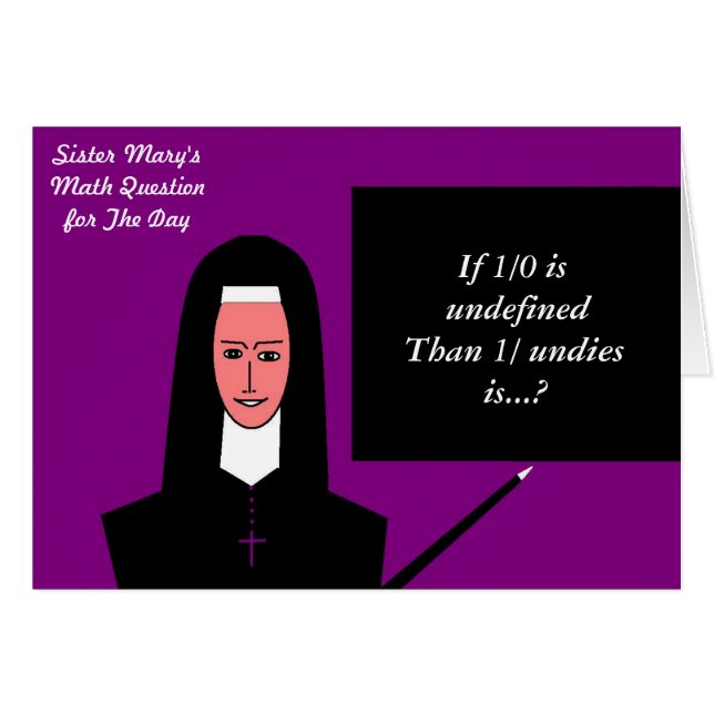 Zuster Mary's Wiskunde Vraag voor de dag (Voorkant Horizontaal)