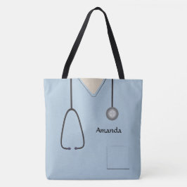 Zuster Medical Scrubs Light Blue AOPLT Tote Bag