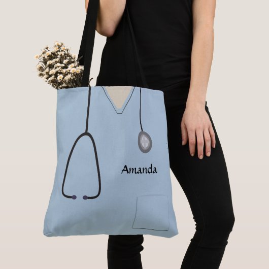 Zuster Medical Scrubs Light Blue AOPLT Tote Bag (Dichtbij)