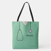 Zuster Medical Scrubs Light Green AOPLT Tote Bag (Voorkant)