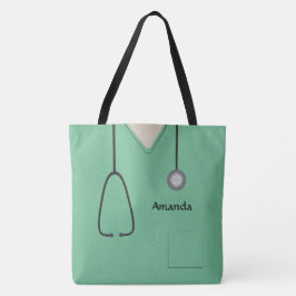 Zuster Medical Scrubs Light Green AOPLT Tote Bag