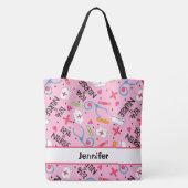 Zuster Medische benaming Aangepaste roze student Tote Bag (Achterkant)