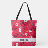 Zuster Medische benaming Persoonlijke Rode Student Tote Bag (Voorkant)