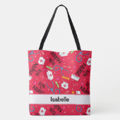 Zuster Medische benaming Persoonlijke Rode Student Tote Bag (Achterkant)