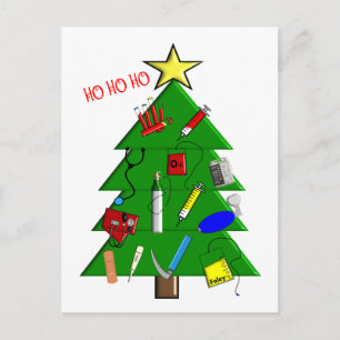 Zuster-/medische Kaarten voor kerstmis en geschenk Feestdagenkaart