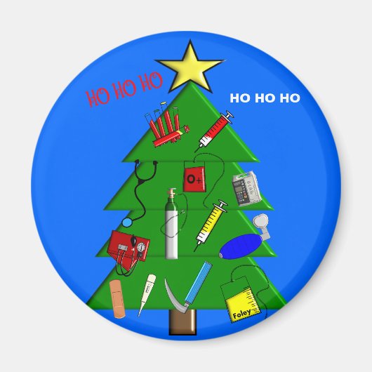 Zuster-/medische Kaarten voor kerstmis en geschenk Magneet (Voorkant)