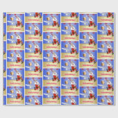 Zuster met kerstfeestdag cadeaupapier (Vlak)