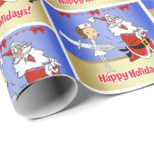 Zuster met kerstfeestdag cadeaupapier (Rol Hoek)