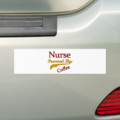 Zuster met koffie bumpersticker (Op auto)