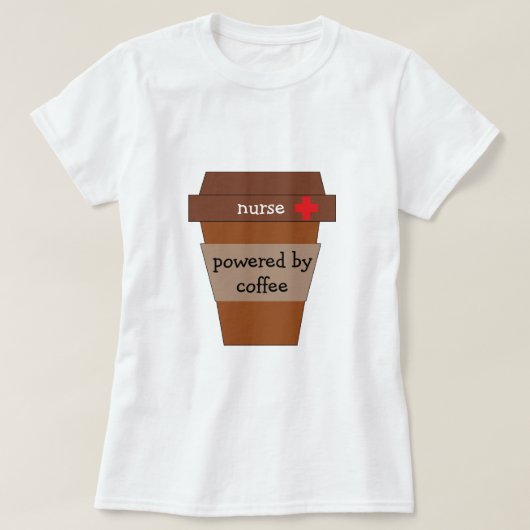 Zuster met koffie t-shirt (Design voorkant)