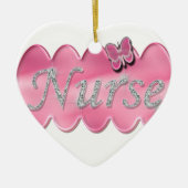 zuster met vlinder keramisch ornament (Voorkant)