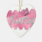 zuster met vlinder keramisch ornament (Links)