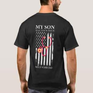 Zuster Mijn zoon heeft je vader, vader, VS vlag T-shirt