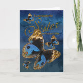 Zuster, Moederdag Kaart met vlinders (Voorkant)