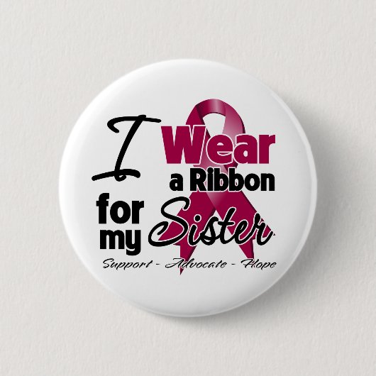 Zuster - Multiple Myeloma Ribbon Ronde Button 5,7 Cm (Voorkant)