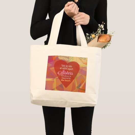 Zuster naast elkaar grote tote bag (Voorkant (product))