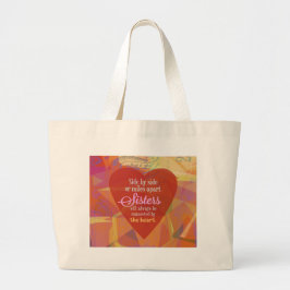 Zuster naast elkaar grote tote bag