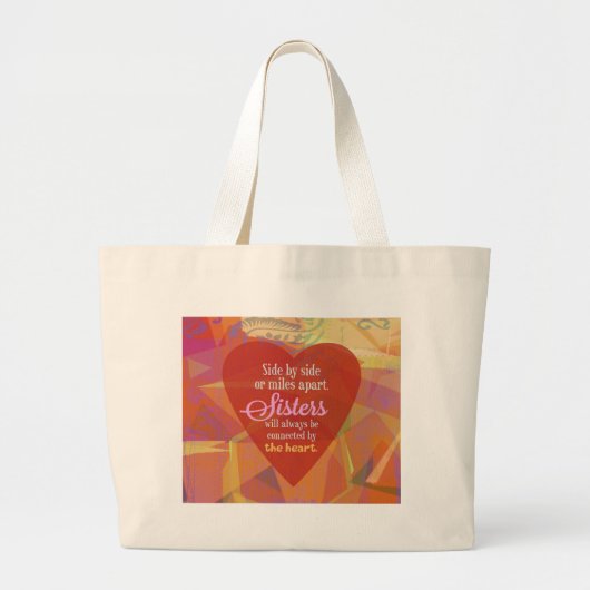Zuster naast elkaar grote tote bag (Voorkant)