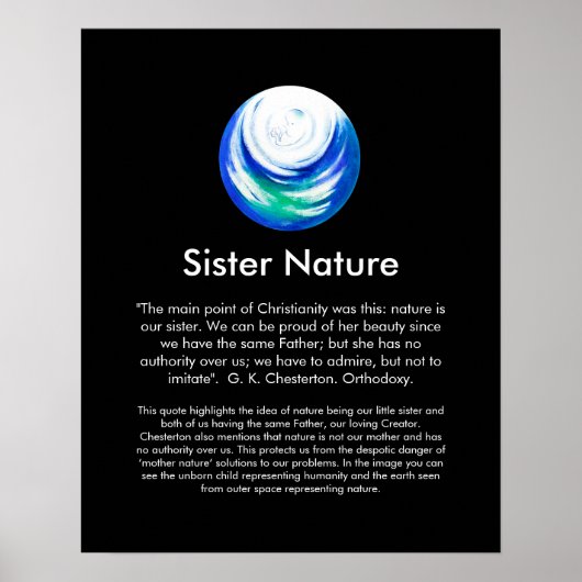 Zuster-Natuur Poster (Voorkant)