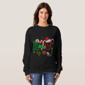 Zuster NICU Kerststethoscoop Santa Hat Buffalo Trui (Voorkant volledig)