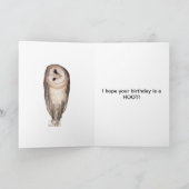 Zuster, Nieuwsgierige uilen verjaardagskaart. Kaart (Binnen)