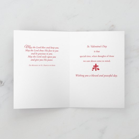 Zuster, Nun Valentijnsdag Blessings Heart Feestdagen Kaart (Binnen)