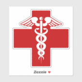 Zuster of Doctor Caduceus Cross Sticker (Vel)